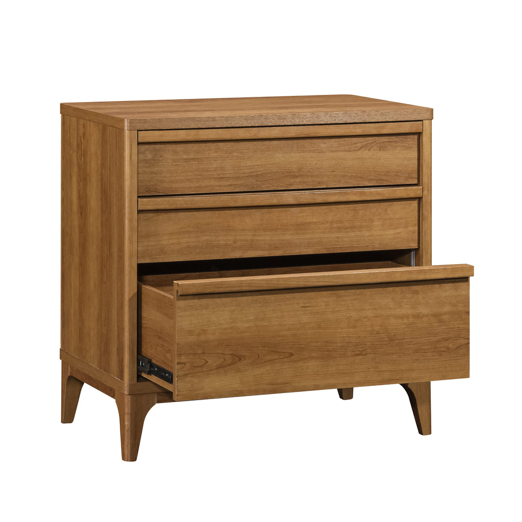 Better Homes & Gardens Greyson 3 - Drawer Nightstand with USB, Acorn Finish
