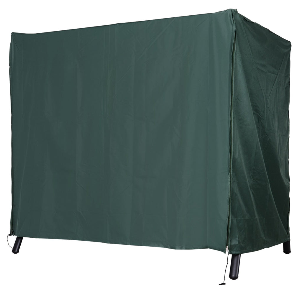 Outsunny Hollywoodschaukel Abdeckung 3 Sitzer, Wasserabweisend Winterfest Schutzhülle für Gartenschaukel, UV-Beständig Abdeckplane, Abdeckhaube, Reißfest 600D Oxford Gewebe, 205x124x164cm Dunkelgrün