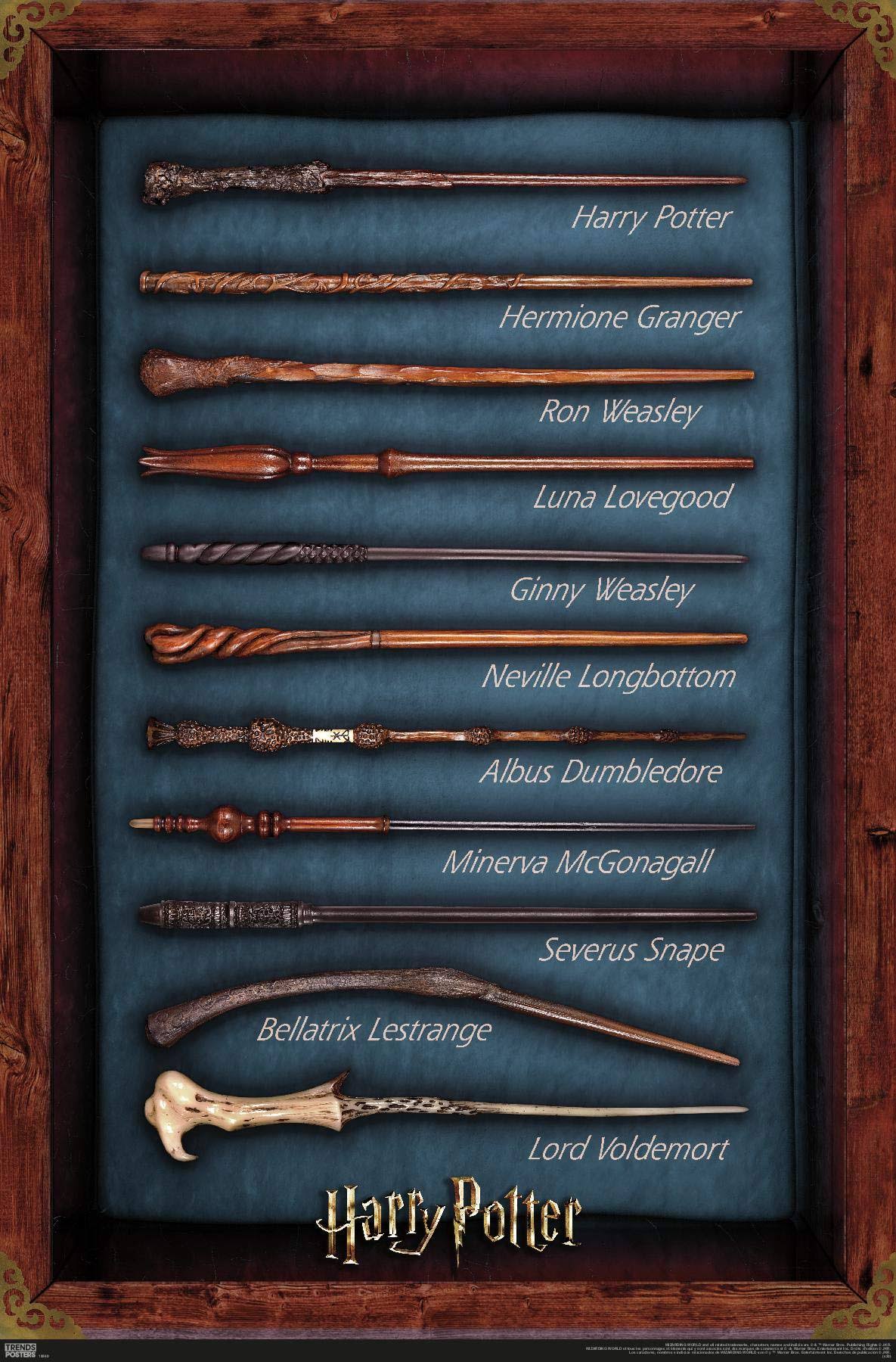 Trends International The Wizarding World: Harry Potter - Wands Wall Poster, 14.725" x 22.375", Premium Unframed Version