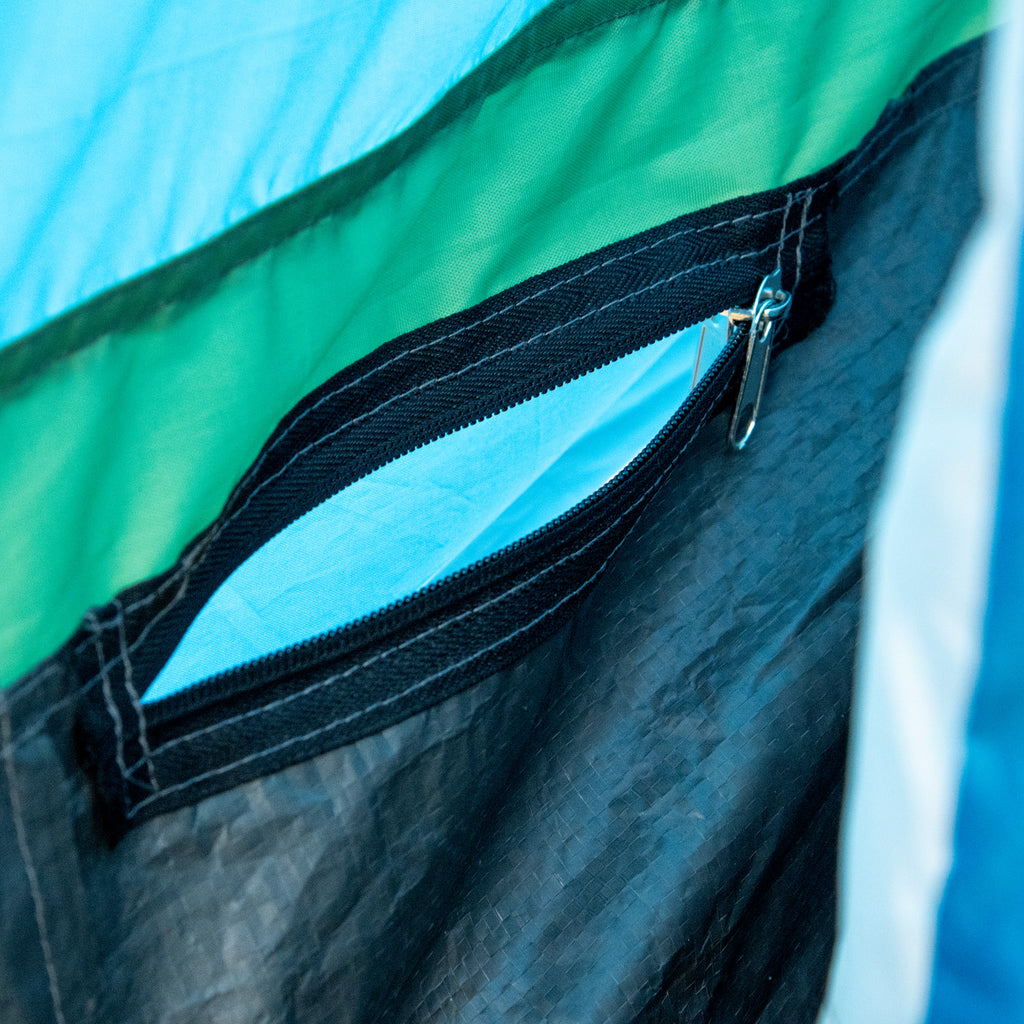 HOMCOM Campingzelt für 5 Personen, 2 Räume, abnehmbare Trennwand, wetterbeständig, inkl. Transporttasche, Blau + Schwarz