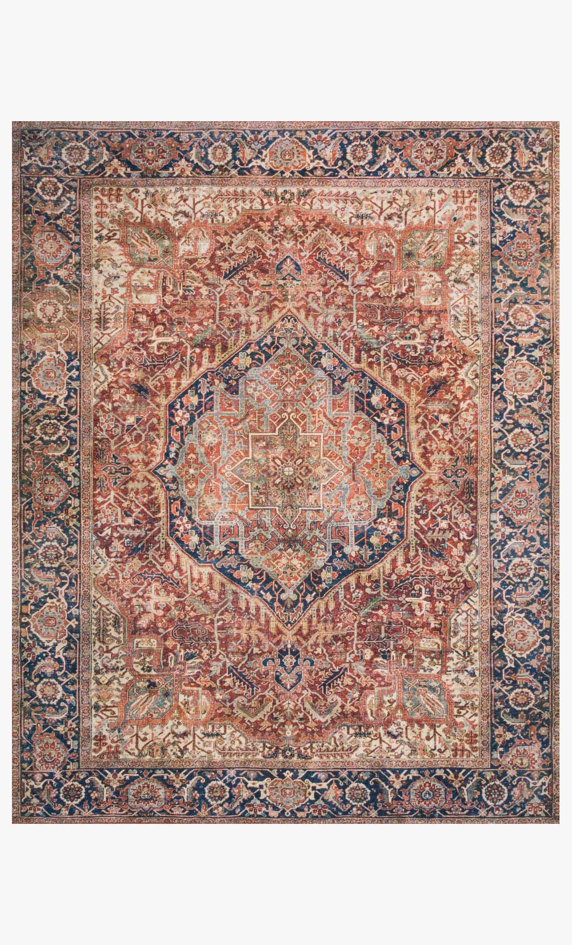 Loloi II Layla LAY-08 9' x 12' Area Rug - Red, Navy