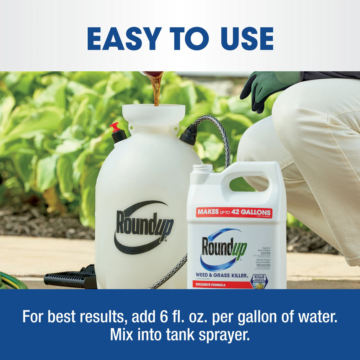 Roundup Weed & Grass Killer? Concentrate, Use in Flower Beds and Other Areas of Your Yard, 1 Gal