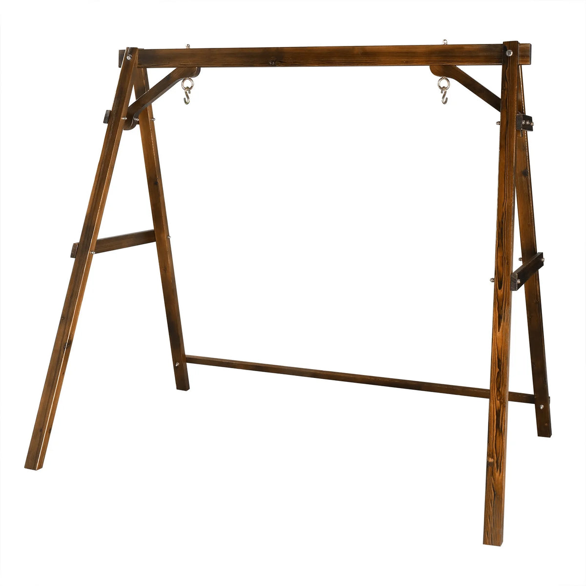 Overpatio Swing Frame Wooden Porch Swing Stand A - Frame 600 lb Capacity