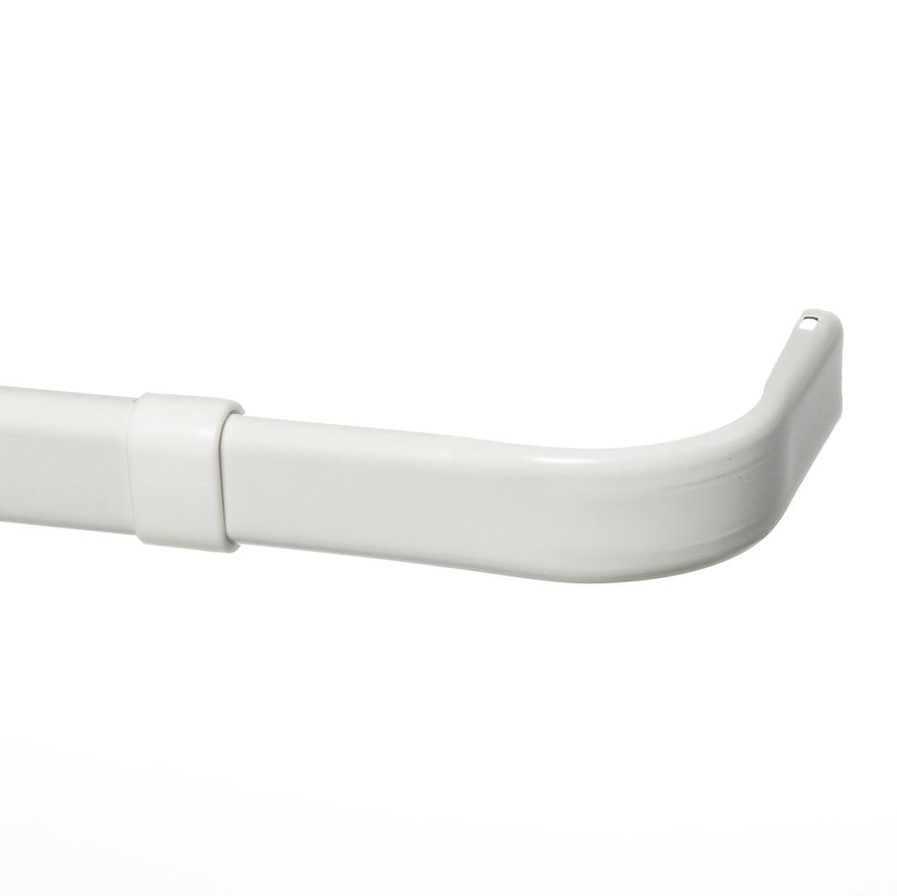 Room Essentials Single Curtain Rod, White, 48" to 84"
