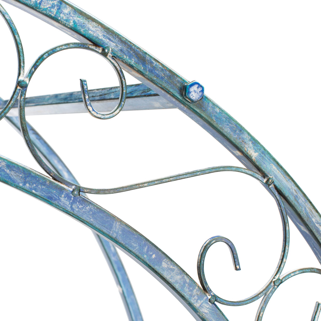 SAFAVIEH Pagan Outdoor Patio Trellis Arch, Antique Blue