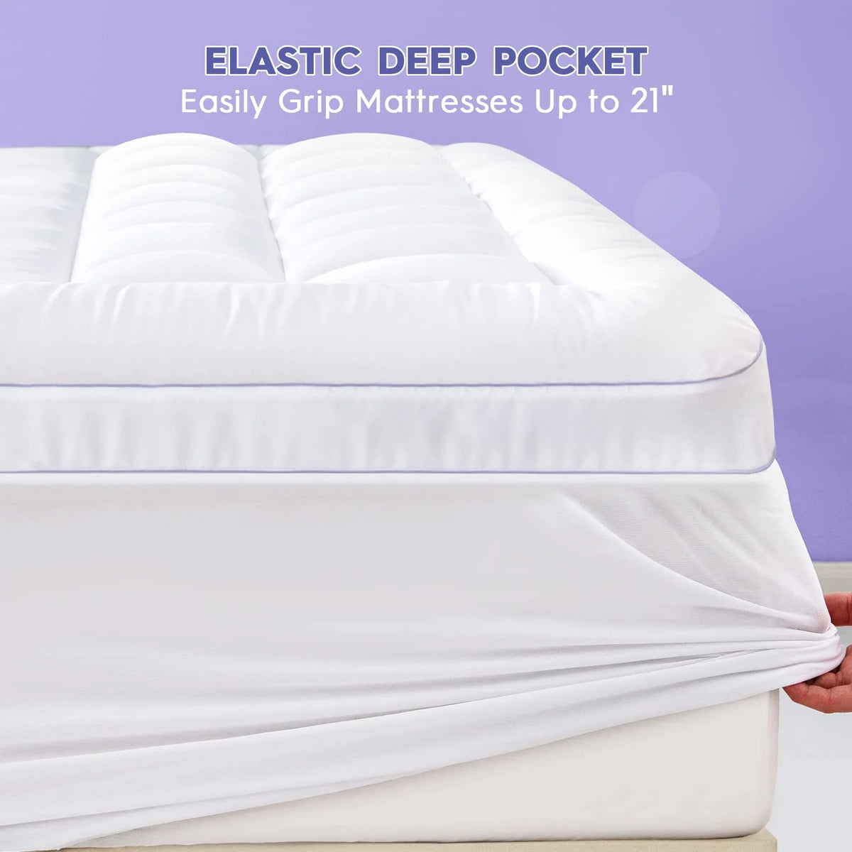 ABENE 3 Inch Dual Layer Memory Foam Mattress Topper