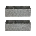 Mainstays 3-Compartment Storage Basket Set with Handles
