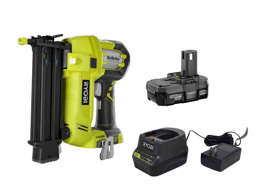 Ryobi 18V ONE+ 18 Gauge Cordless Brad Nailer Kit (Includes: P320 Brad Nailer, P102 Lithium - Ion Battery Pack, P118b Charger)