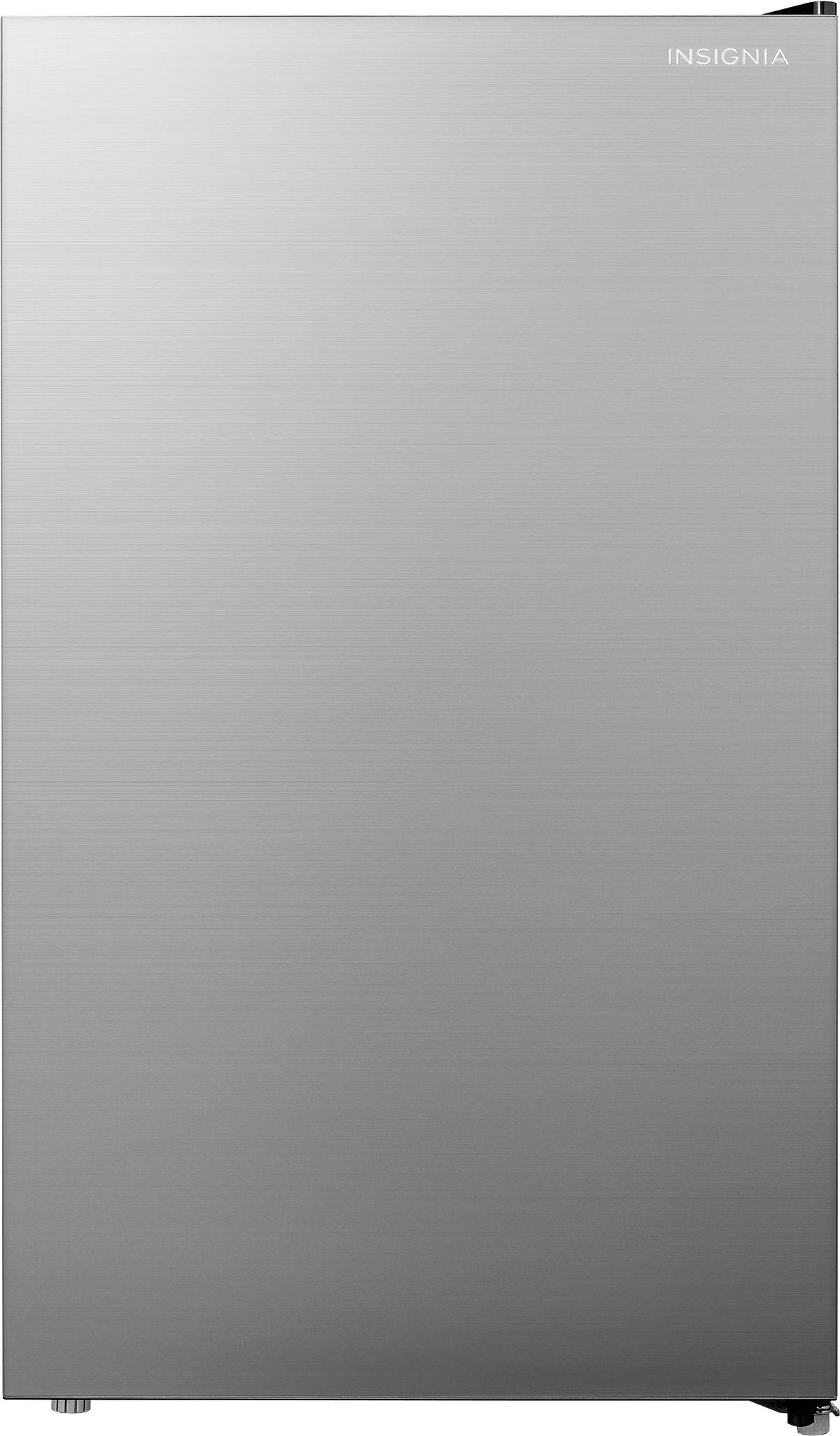 Insignia - 4.4 Cu. ft. Mini Fridge with Glass Door - Gray