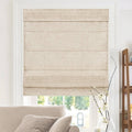 Chicology Cordless Roman Shades, 23" W x 64" H, Belgian Flax Privacy & Light Fil