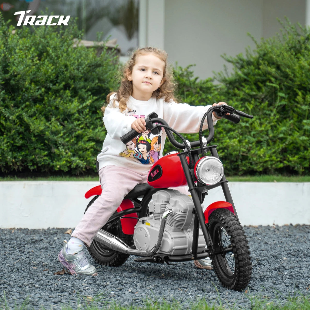 Track 7 36V Electric Dirt Bike for Kids, 350W Ride on Motorcycle with Twist Grip Throttle, Hand - Operated Brakes, Key Start, Off - Road Motocross Speed up to 15 Mph, Age 8+, White