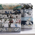 King 300 Thread Count Printed Pattern Sateen Pillowcase Set Gray Lisbon - Tribeca Living