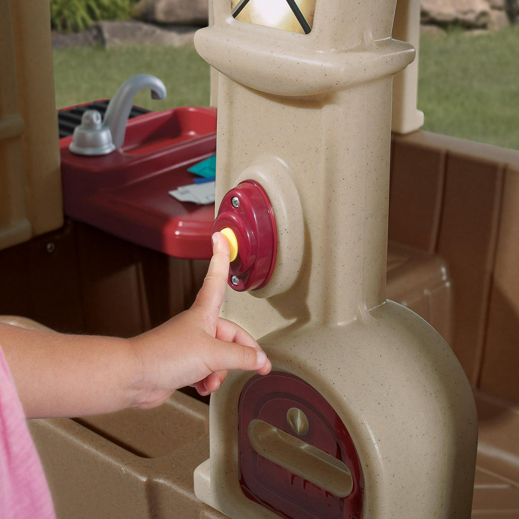 Step2 Happy Home Cottage & Grill Brown Playhouse Plastic Kids Outdoor Toys