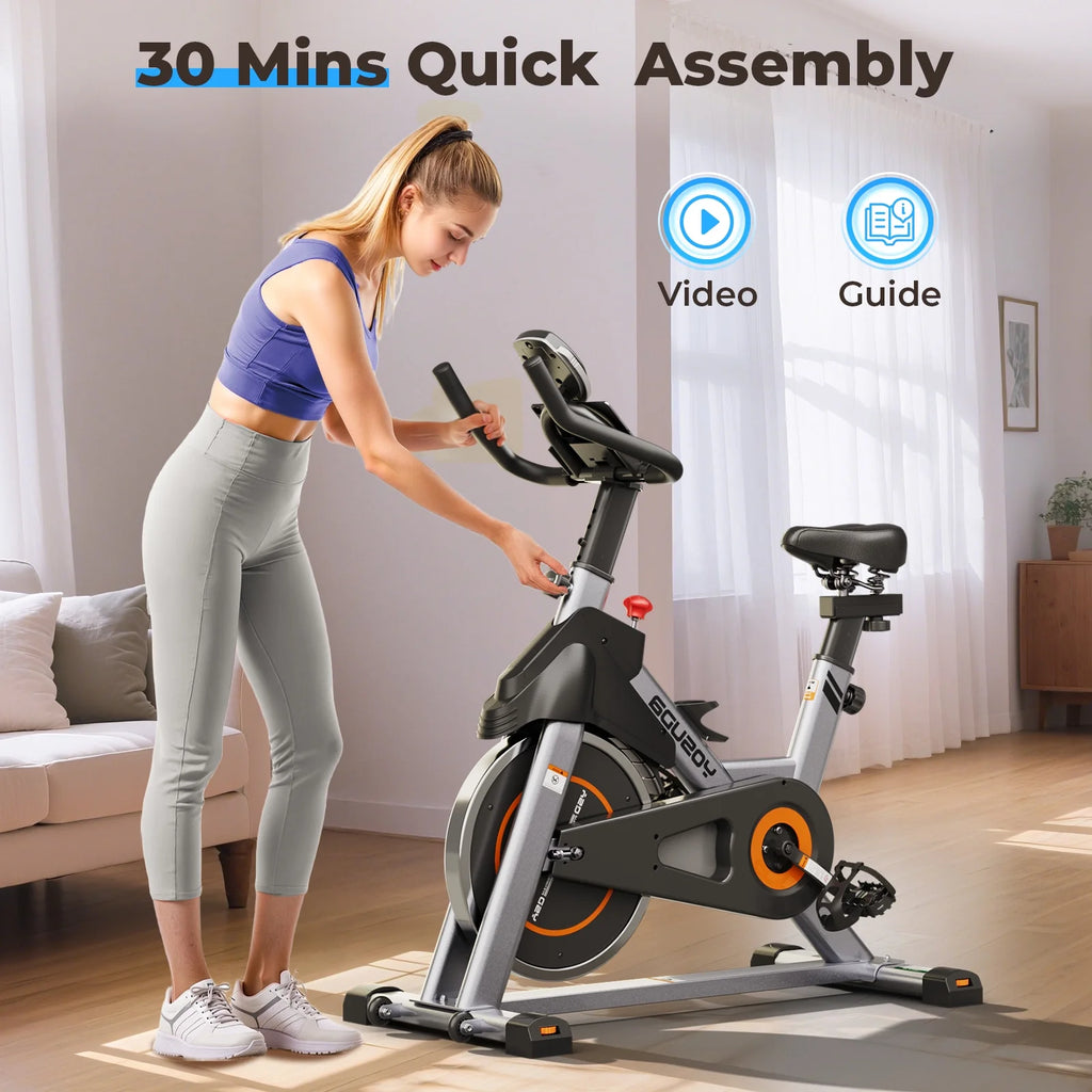 YOSUDA Exercise Bike Stationary Indoor Cycling Bike for Home 300 lb Weight Capacity, Comfortable Seat Cushion and LCD Monitor