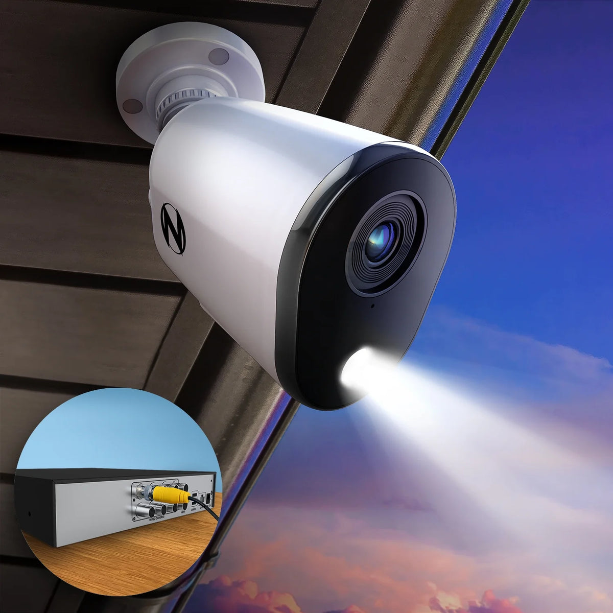 Night Owl? 2 - Way Audio 12 Channel DVR Security System with 1TB Hard Drive and 4 Wired 1080p Deterrence Cameras