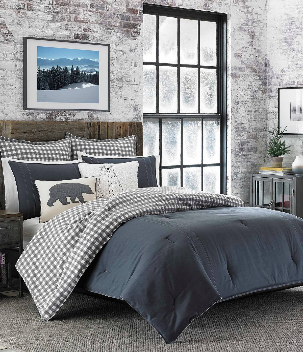 Eddie Bauer Kingston Comforter Set Twin Charcoal