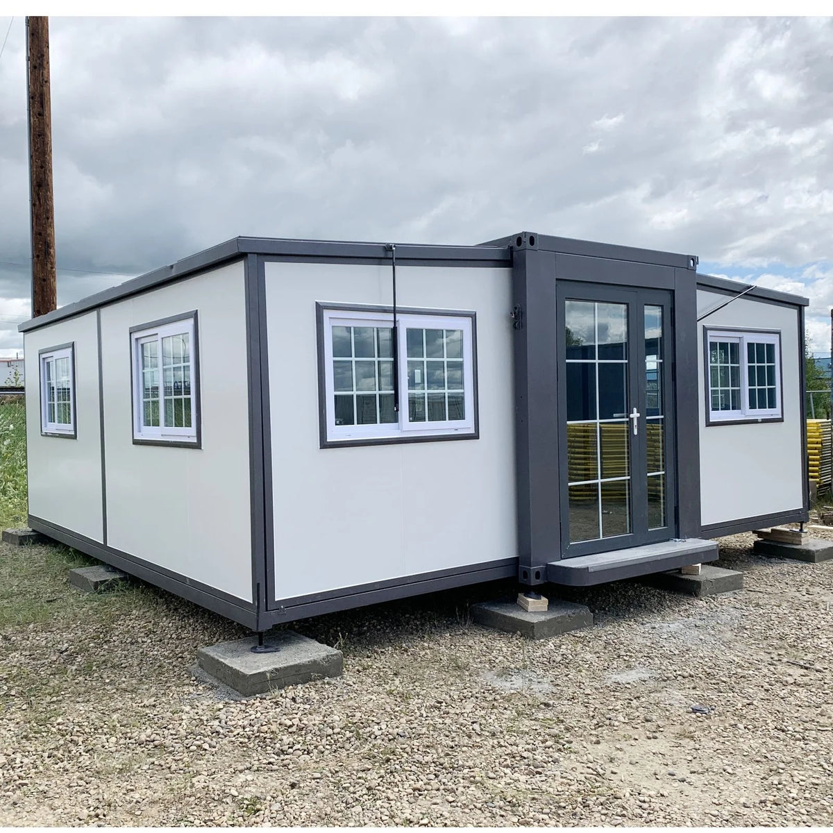 Portable Mobile Expandable Prefab House 15 x 20ft, Exquisitely Designed Modern Villa Prefab House for Live, Work