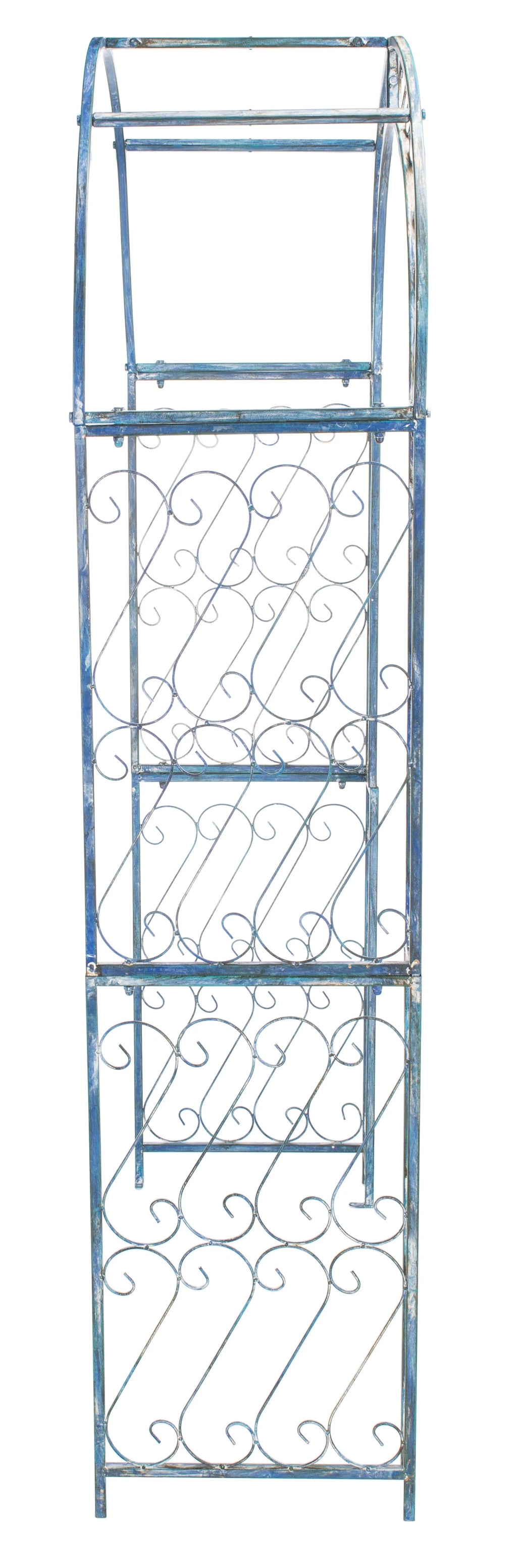 SAFAVIEH Pagan Outdoor Patio Trellis Arch, Antique Blue