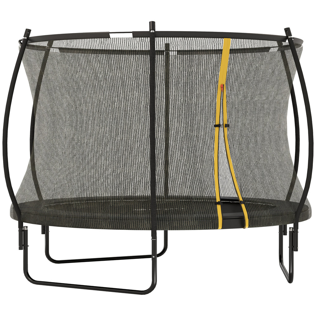 SPORTNOW Gartentrampolin Outdoor-Trampolin Sicherheitsnetz 54 Hochspannungsfedern Ø 305 x 240 cm Schwarz