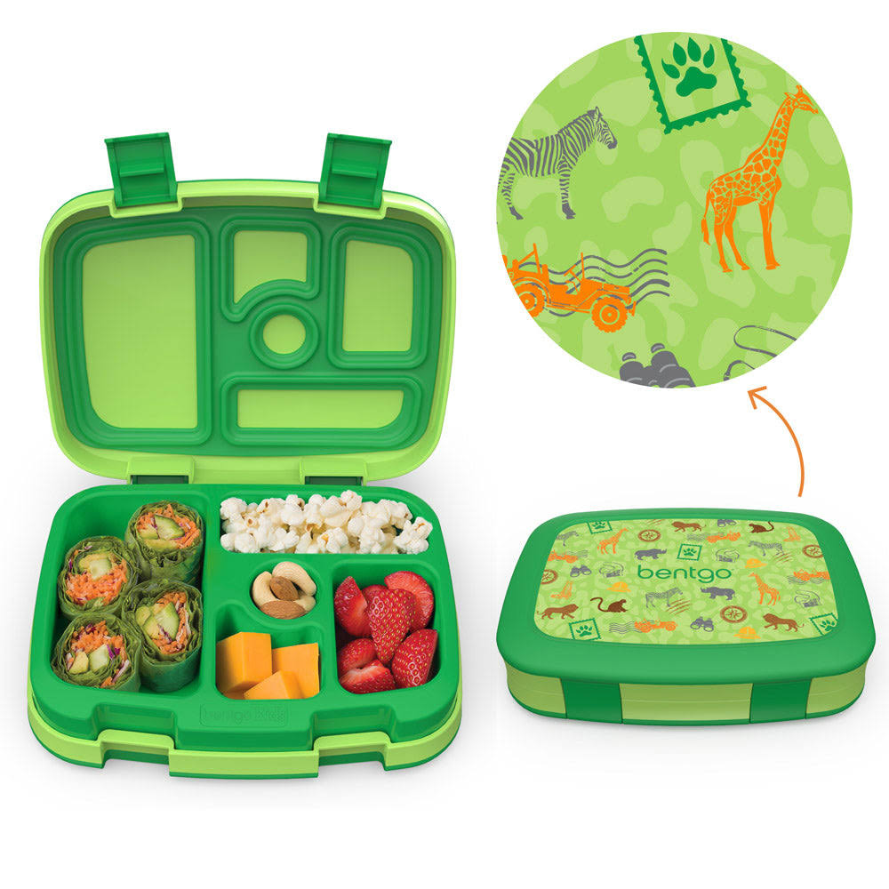 Bentgo Kids Lunch Safari Box in Green