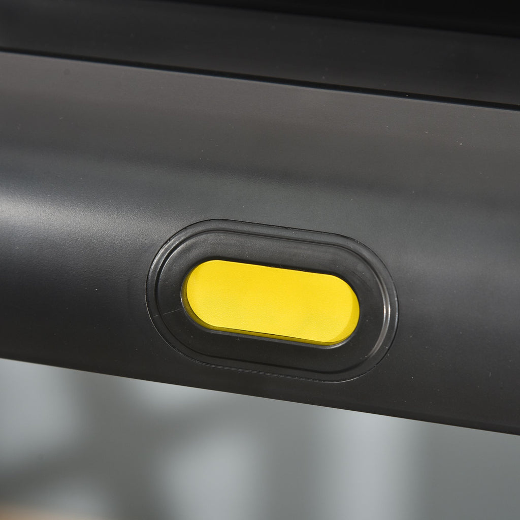 HOMCOM Laufband Klappbar elektrisch 500 W 1-12 km/h LED-Display Getränkehalter und Handyhalterung sehr gut geeignet für Home Gym Indoor Fitness Schwarz 134 x 60 x 118 cm
