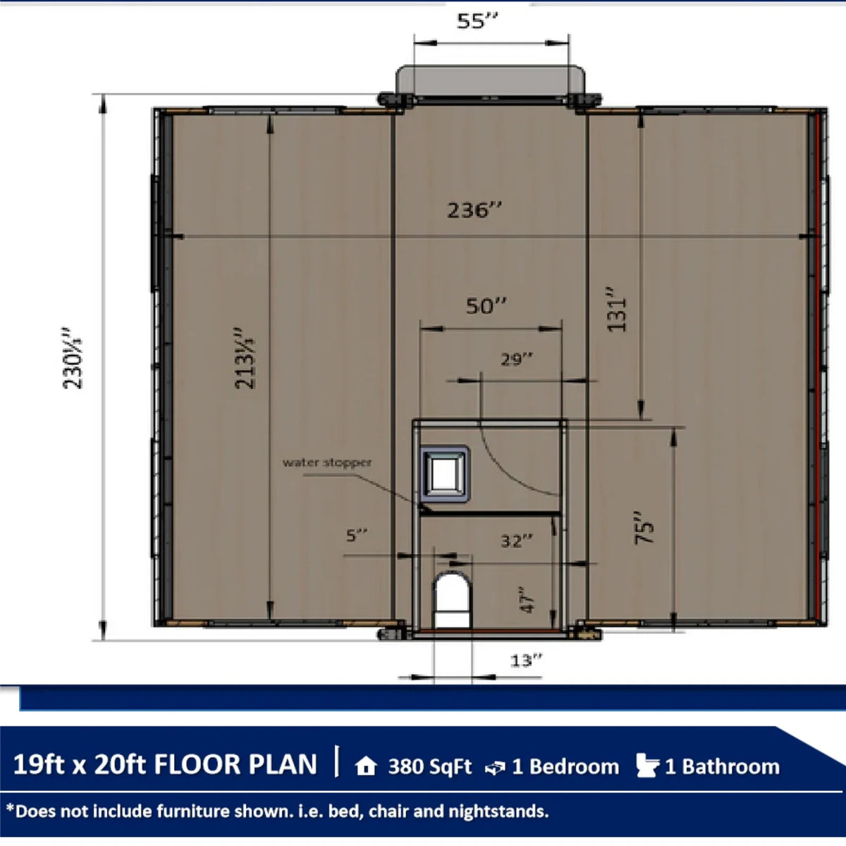 Portable Mobile Expandable Prefab House 15 x 20ft, Exquisitely Designed Modern Villa Prefab House for Live, Work