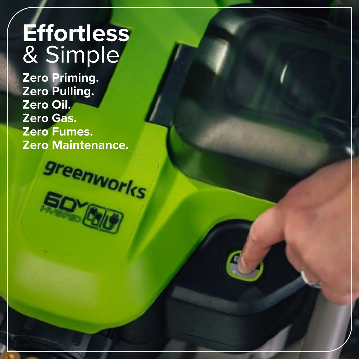 Greenworks Hybrid 60V 3000 MAX PSI at 2.0 GPM MAX Electric Pressure Washer + (2) 5.0ah Batteries & Dual - Port Charger 5128202