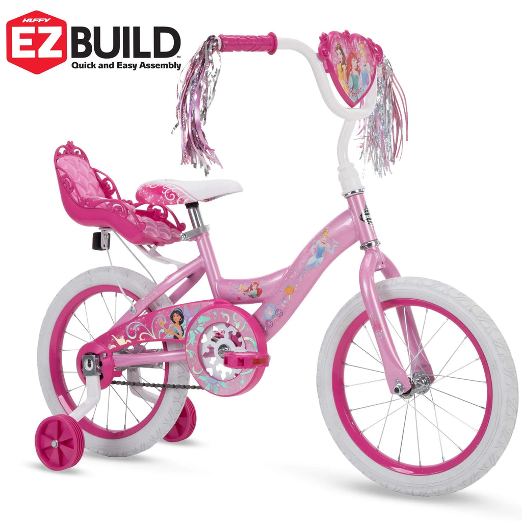Princess Girls' 16" Sidewalk Bike with Training - Wheels by Huffy, Pink