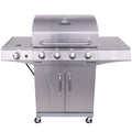 Char-Broil Performance Silver 4-Burner Liquid Propane GAS Grill with 1 Side Burner