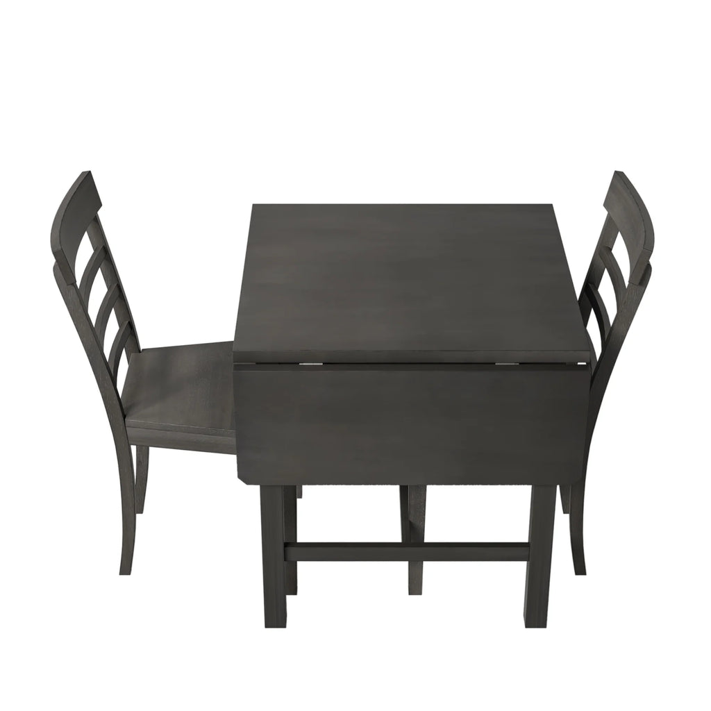 Harper & Bright Designs 5 Pieces Wooden Round Dining Table and Chair Set with Special - Shaped Legs and an Exquisitely Designed Hollow Chair Back for Dining Room