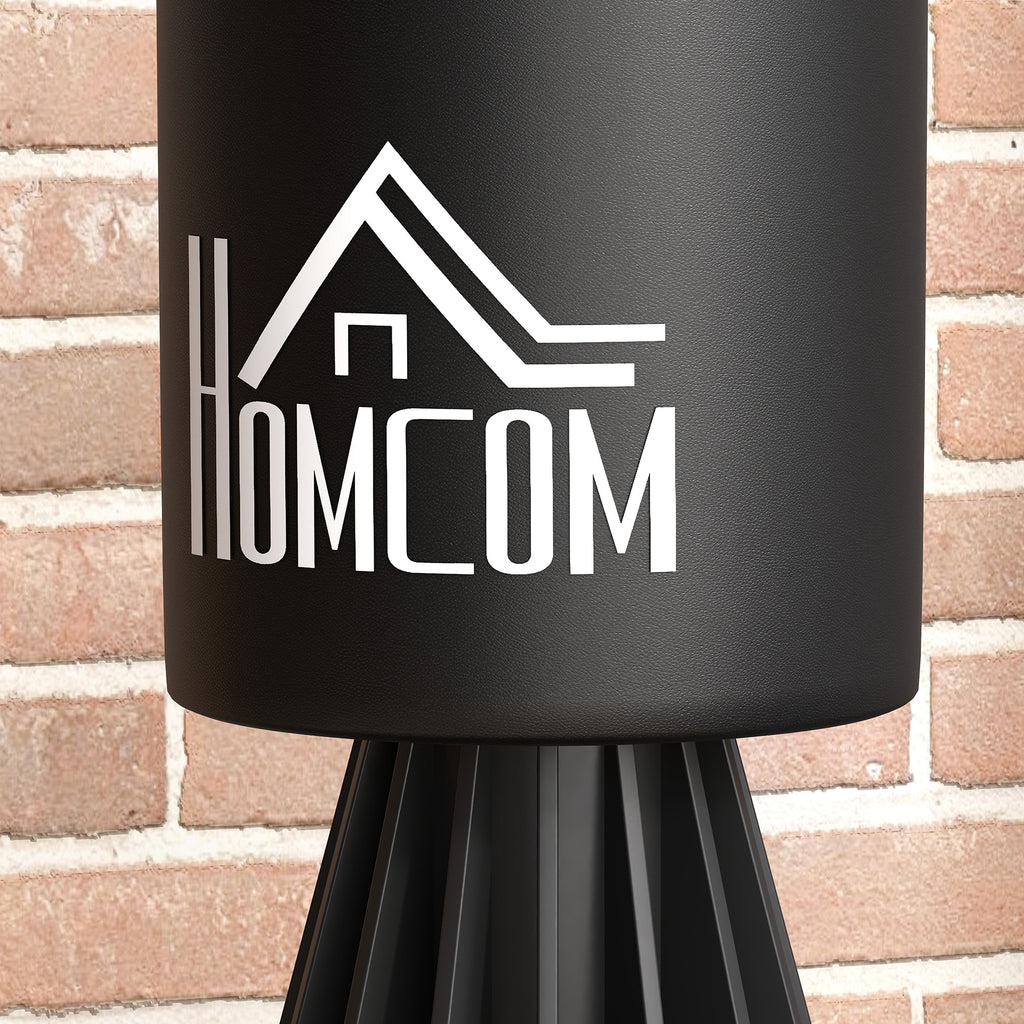HOMCOM Boxsack Standboxsack Punching Ball Brunier 3-in-1 mit Ballon de Vitesse, flexiblem drehbarem Arm, höhenverstellbar