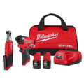 Milwaukee 3453-22HSR M12 Fuel 12V Lithium-Ion Cordless 2-Tool Combo Kit with 1/4" Hex Impact Driver & 3/8" High Speed Ratchet 2.0 Ah