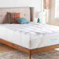 3 inch Down Alternative Fiber Bed Mattress Topper by Linenspa Essentials - White (Full)