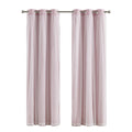Your Zone Blackout with Sheer Overlay Grommet Curtain Panel - Pink - 37 x 84 in